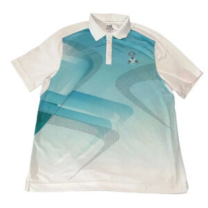 Cutter & Buck Men's‎ XL White and Blue Polo